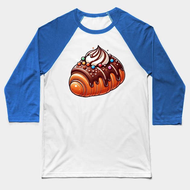 Croisant Baseball T-Shirt by sonnycosmics